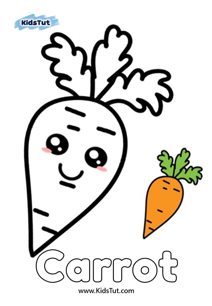 Vegetable coloring pages for kids