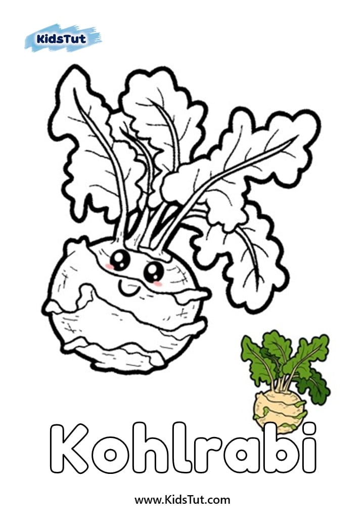 Vegetable coloring pages for kids