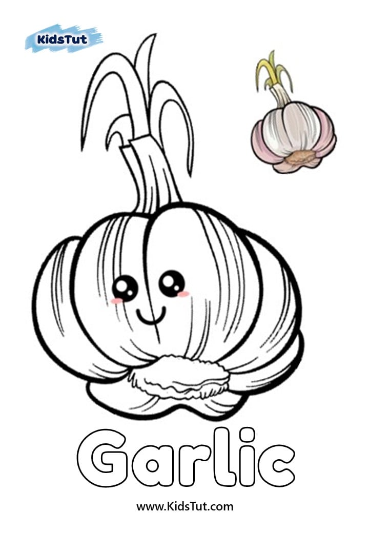 Vegetable coloring pages for kids