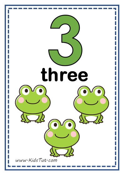 Printable Number Flashcards for kids - KidsTut