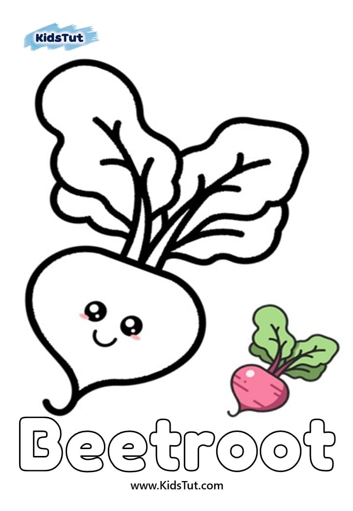 Vegetable coloring pages for kids