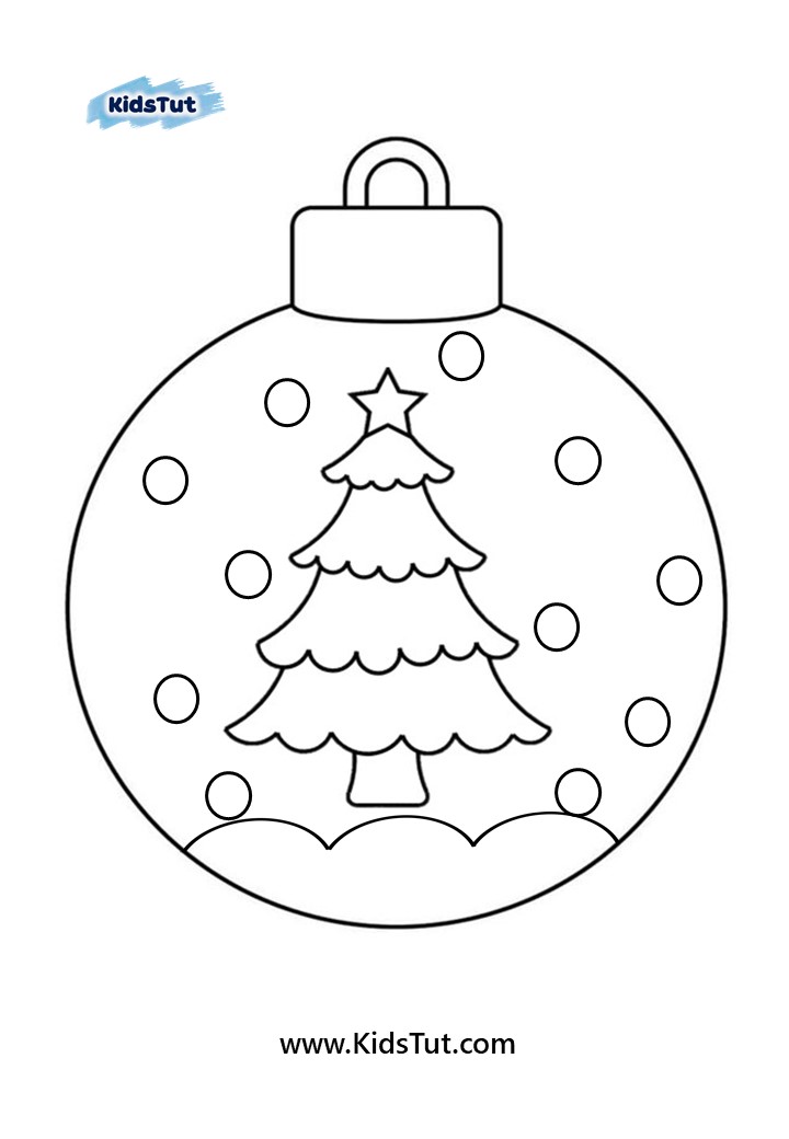 Christmas Ornaments coloring pages for kids