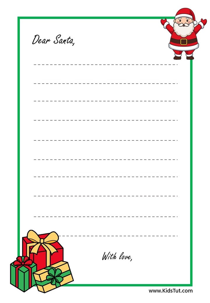 Letter to Santa: Simple Letter Templates for Kids