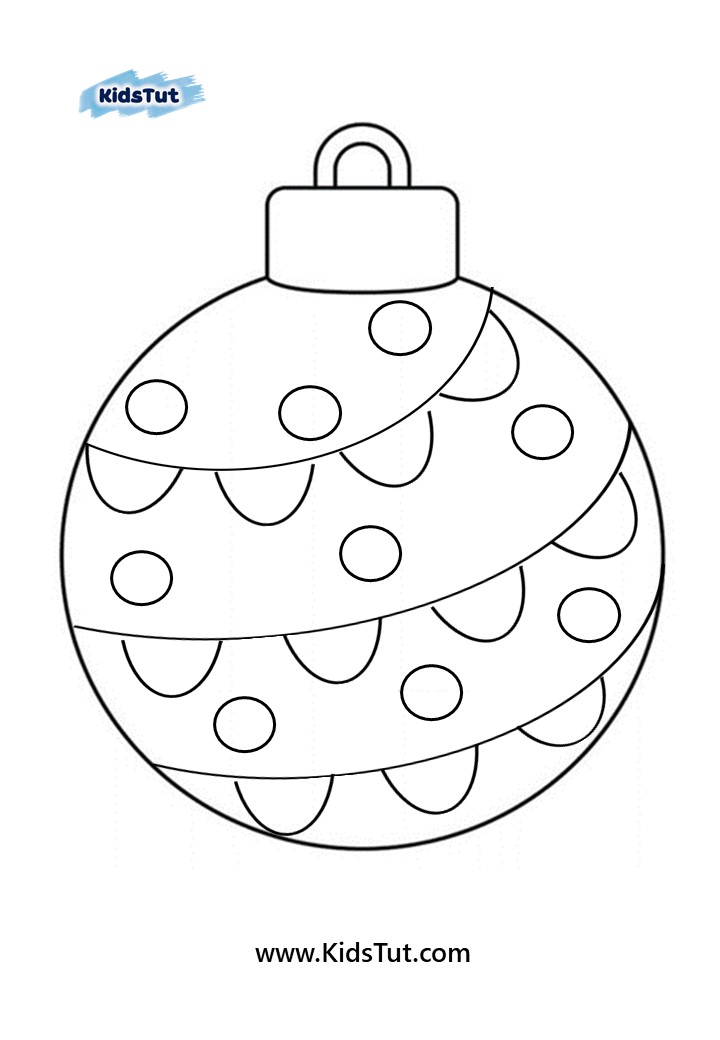 Christmas Ornaments coloring pages for kids