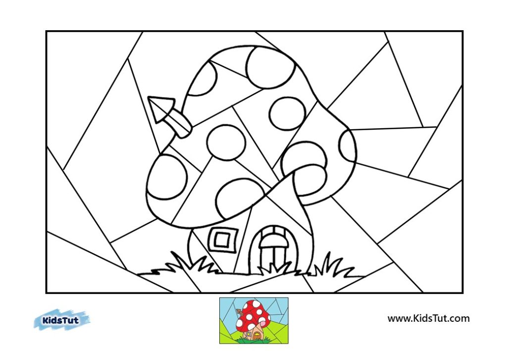 Picture puzzle coloring pages