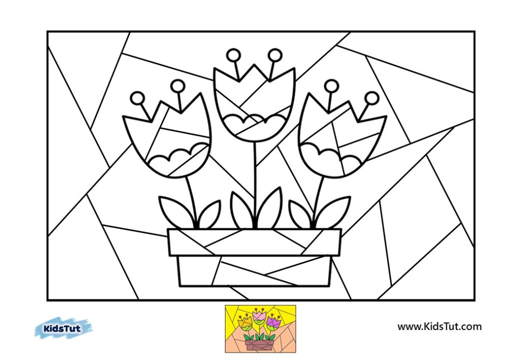 Picture puzzle coloring pages