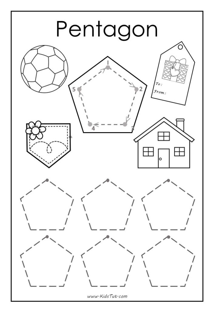 Basic shapes worksheets for kids - KidsTut