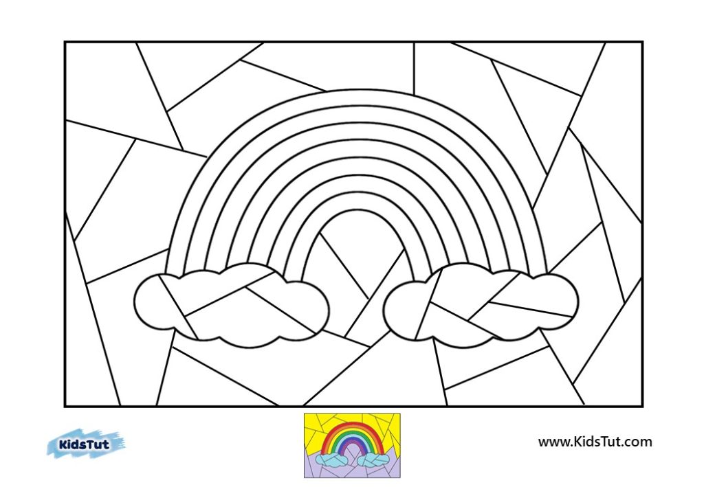 Picture puzzle coloring pages