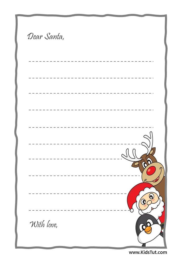 Letter to Santa: Simple Letter Templates for Kids