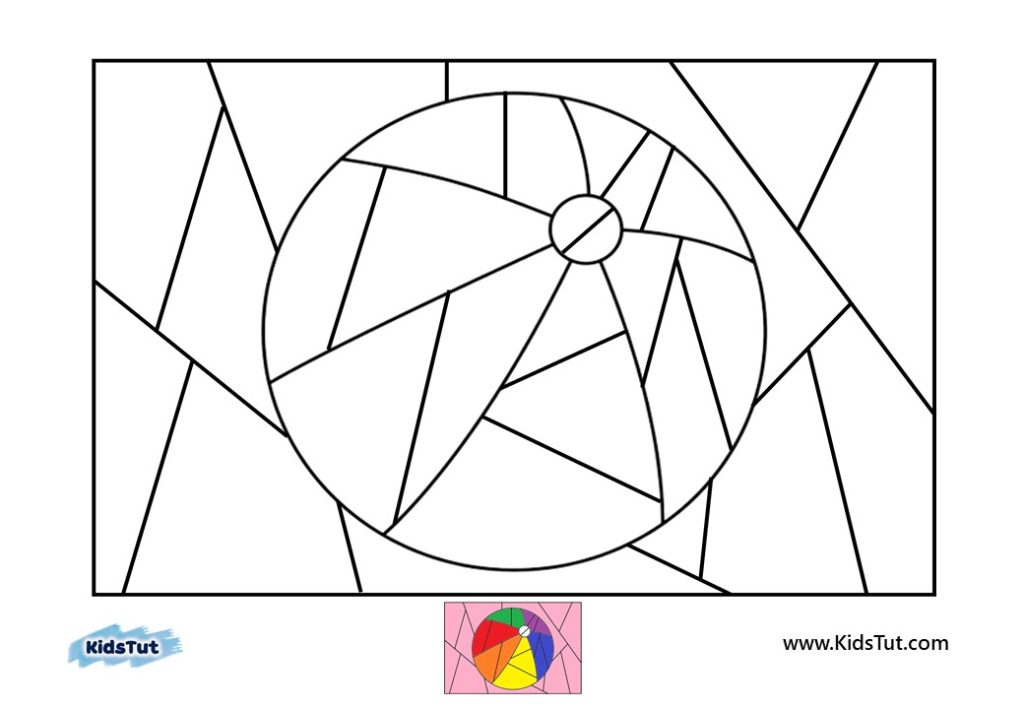 Picture puzzle coloring pages