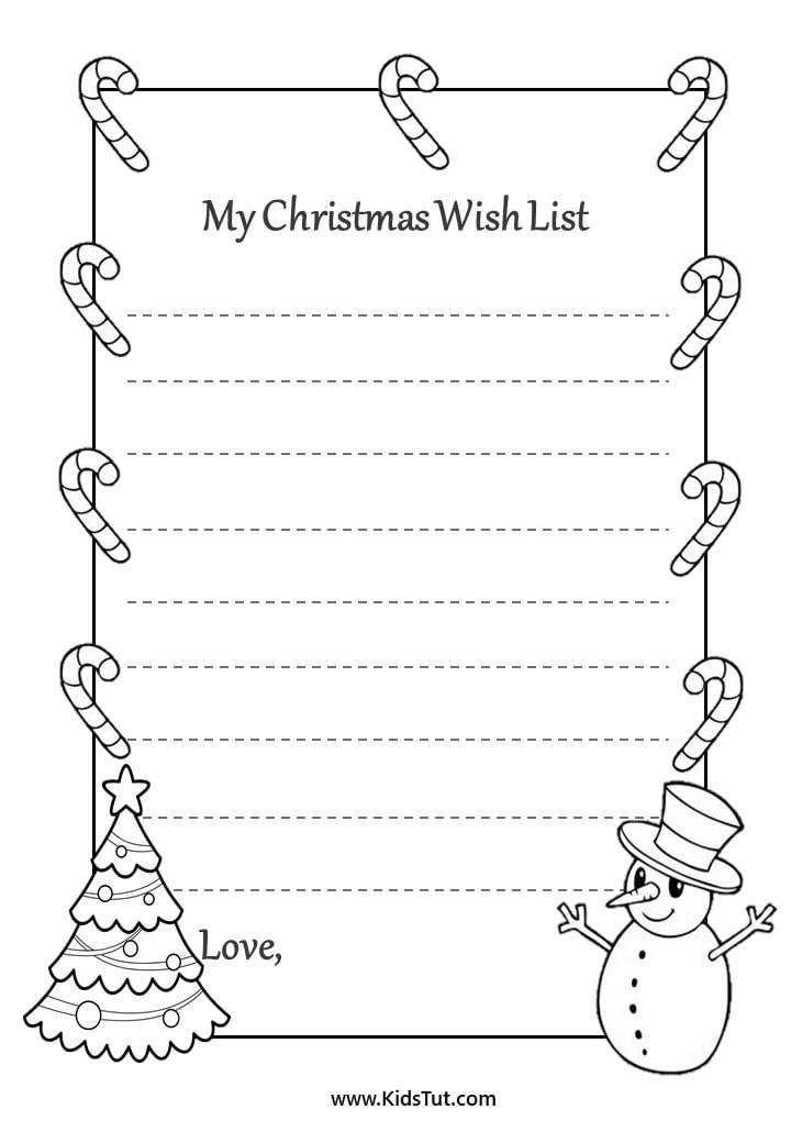 Letter to Santa: Simple Letter Templates for Kids