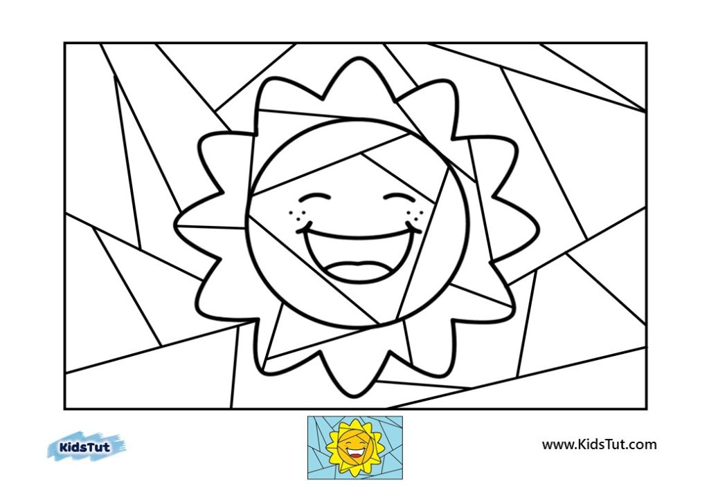 Picture puzzle coloring pages