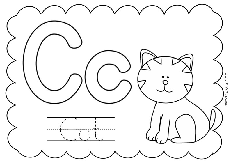 Free Printable ABC Alphabet coloring book for kids - KidsTut