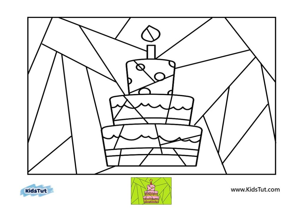 Picture puzzle coloring pages