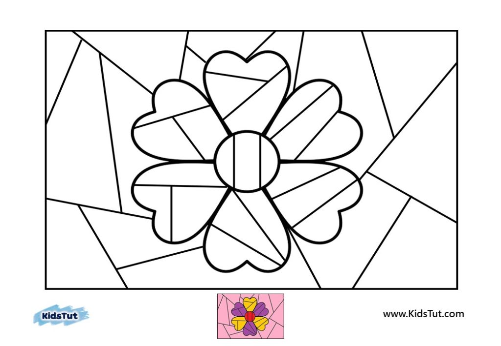 Picture puzzle coloring pages