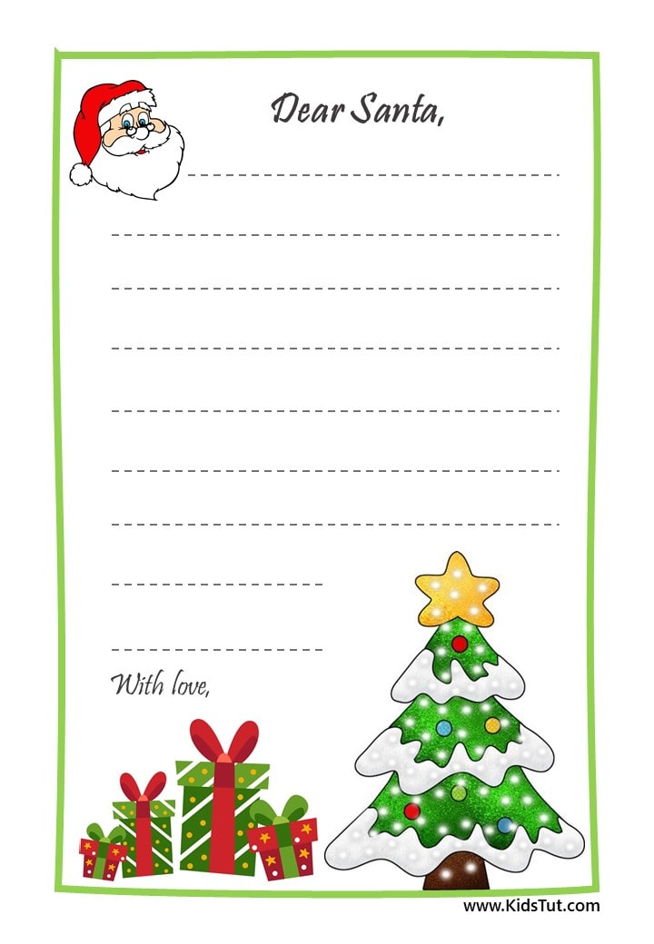 Letter to Santa: Simple Letter Templates for Kids