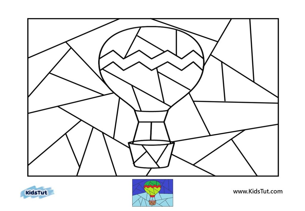 Picture puzzle coloring pages