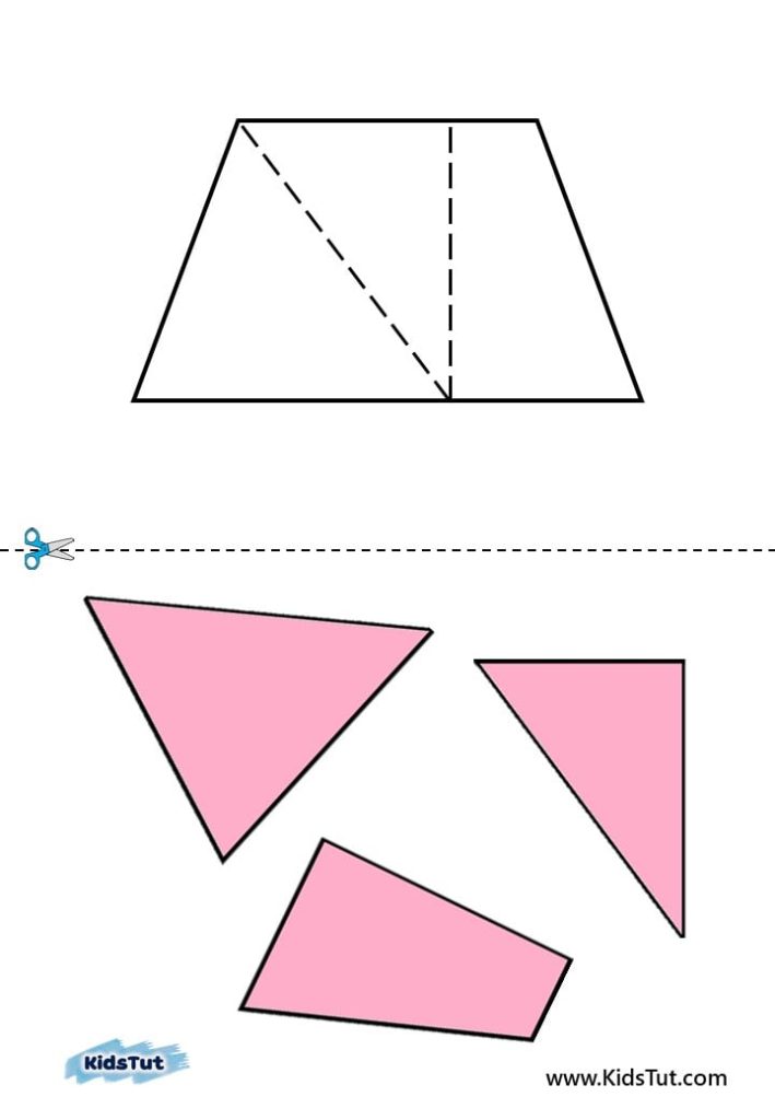 Free Cut and Paste 2D shapes activity for kids