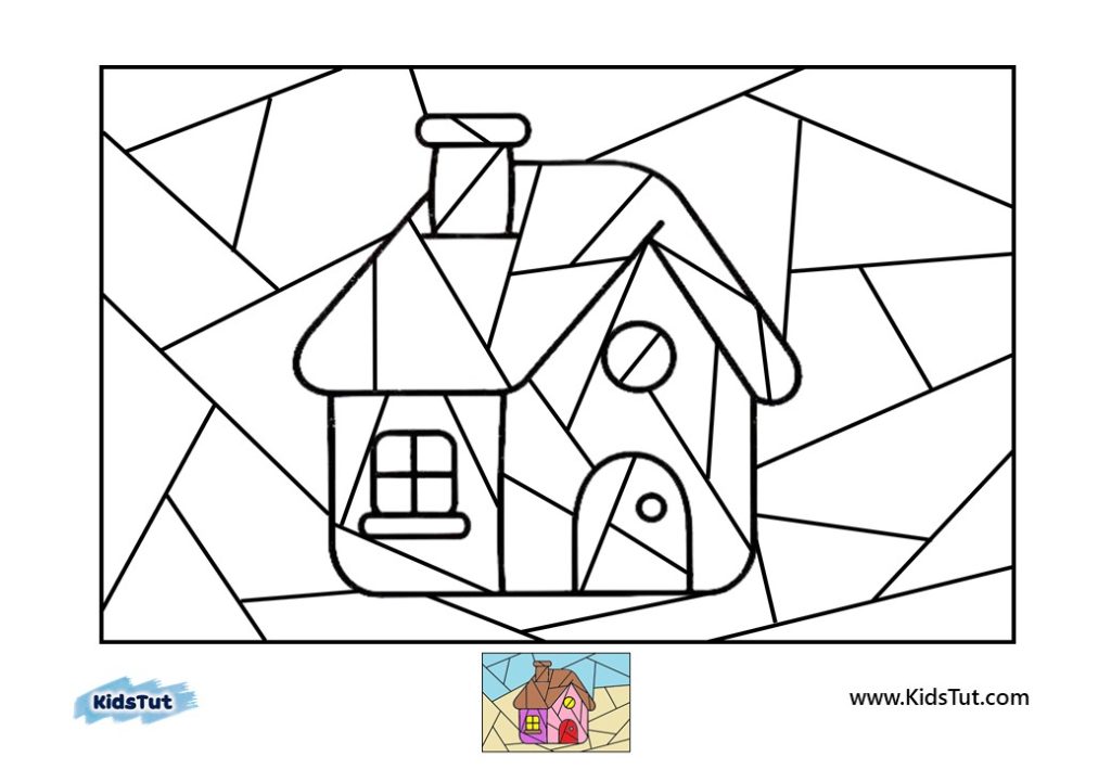 Picture puzzle coloring pages