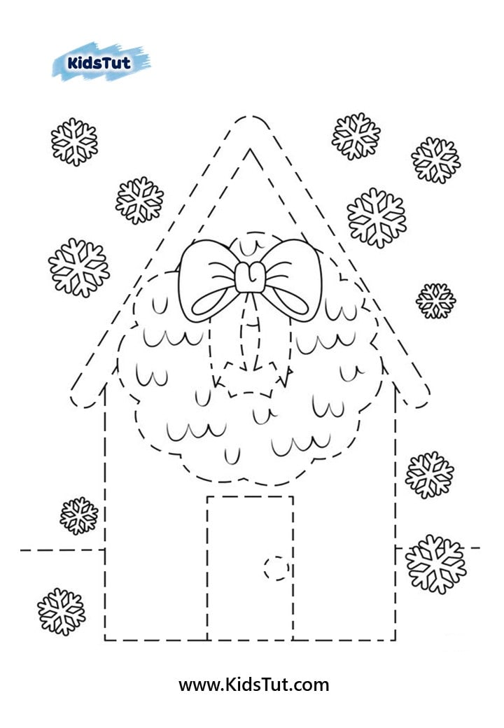 Christmas tracing worksheets for kids