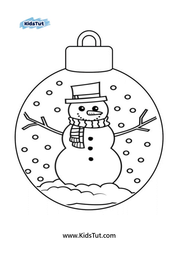 Christmas Ornaments coloring pages for kids