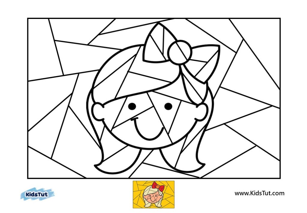 Picture puzzle coloring pages