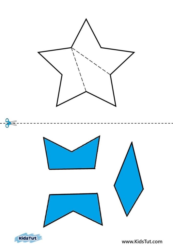 Free Cut and Paste 2D shapes activity for kids