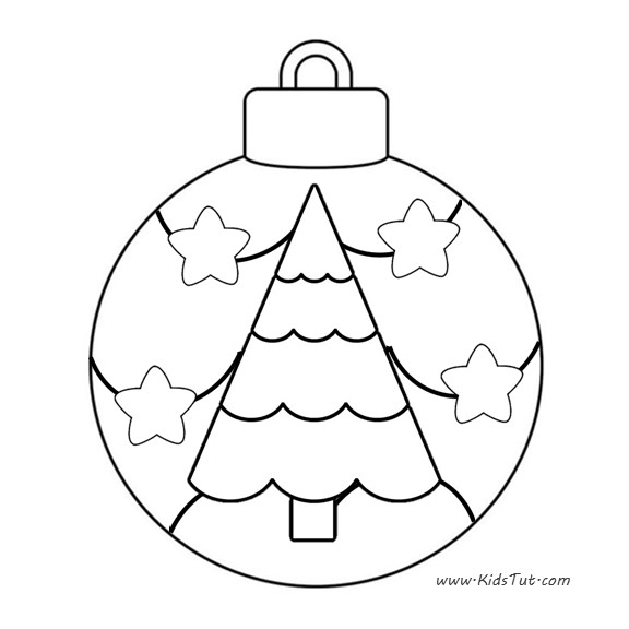 Wonderful Christmas ornaments coloring pages for kids - KidsTut