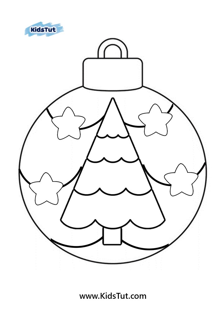 Christmas Ornaments coloring pages for kids