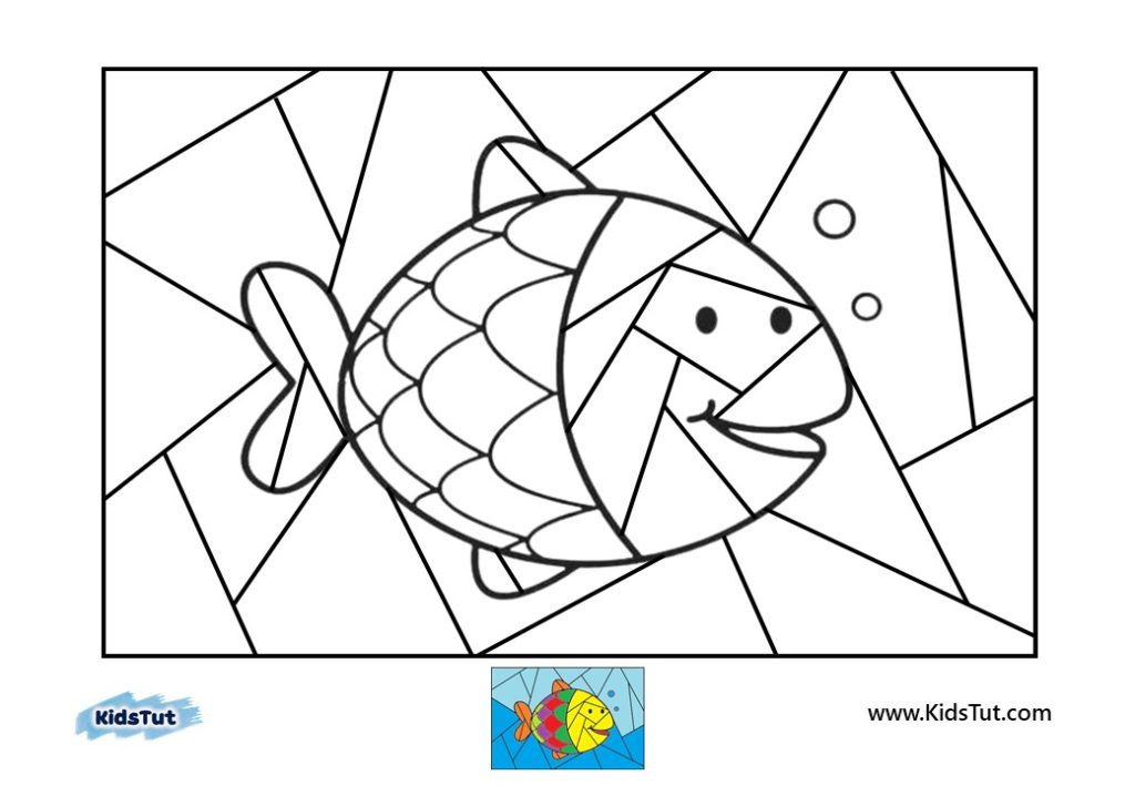 Picture puzzle coloring pages