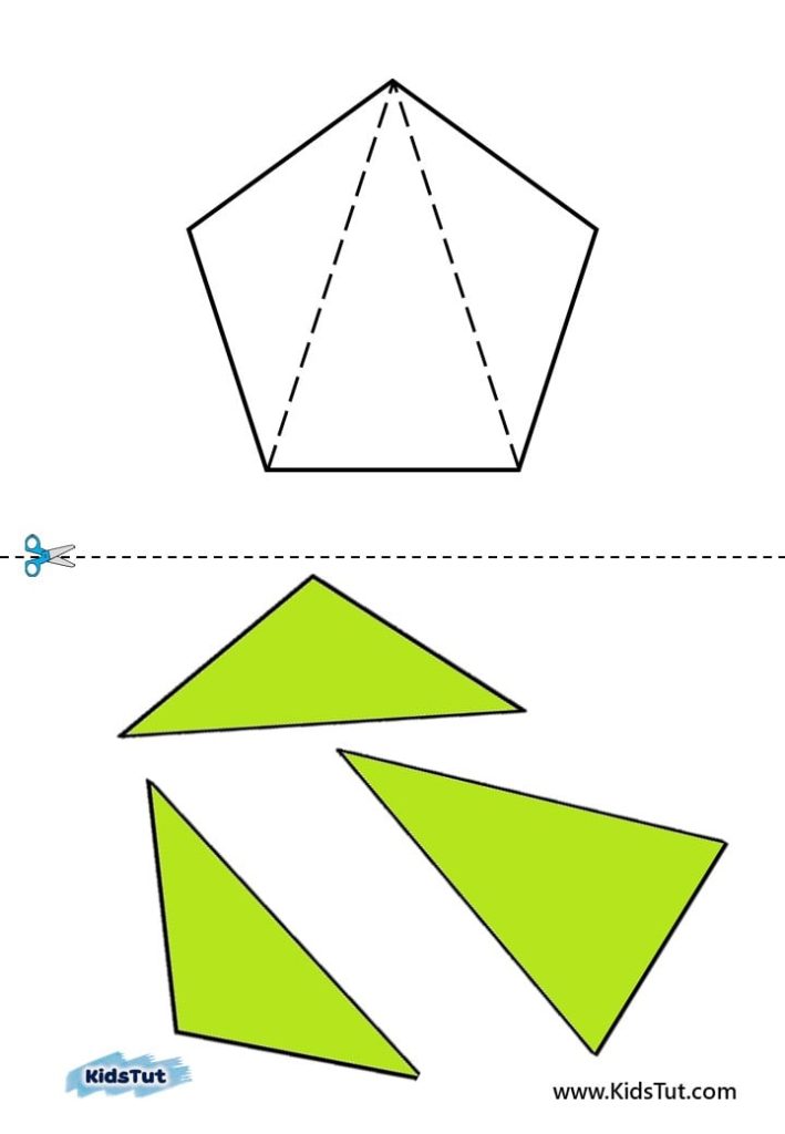 Free Cut and Paste 2D shapes activity for kids