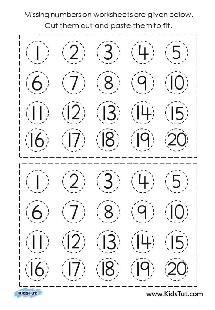 Missing Numbers worksheets