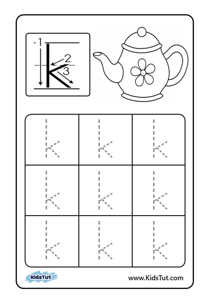 Letter tracing worksheets for kids