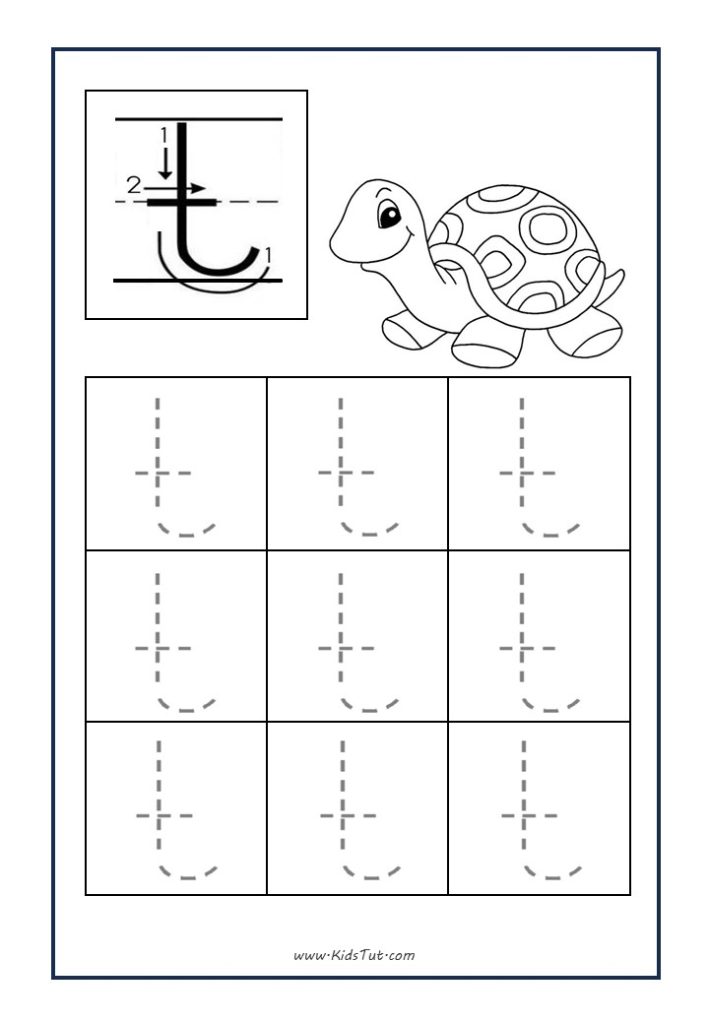 Letter tracing worksheets for kids in lowercase - KidsTut