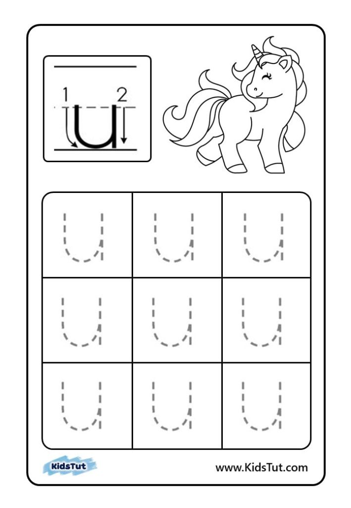 Letter tracing worksheets for kids