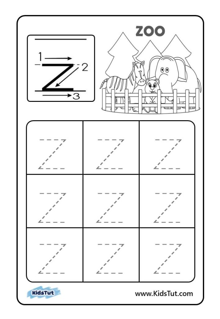 Letter tracing worksheets for kids