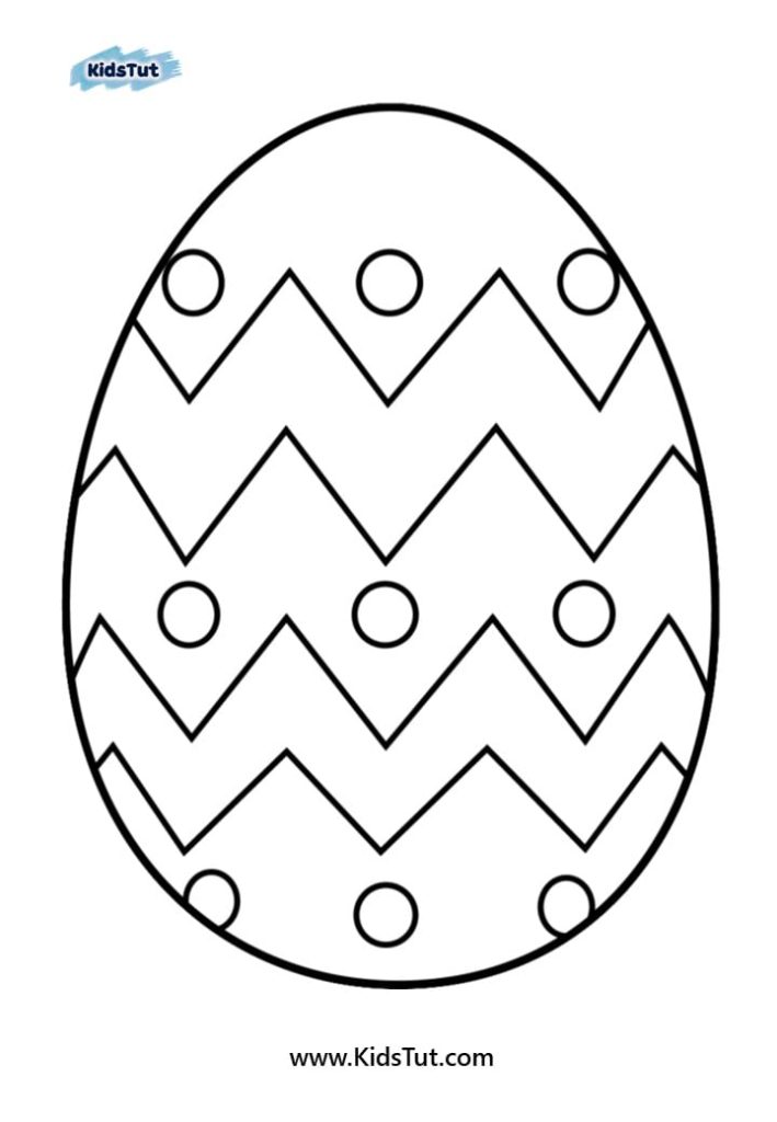 Fun and Easy Easter egg coloring pages for kids