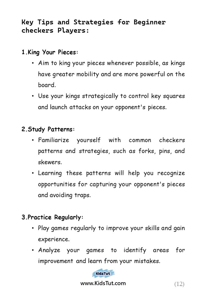 Mastering Checkers: Rules and Tips for kids