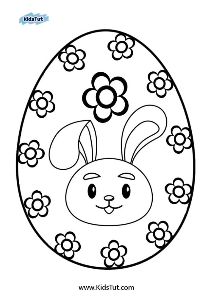 Fun and Easy Easter egg coloring pages for kids