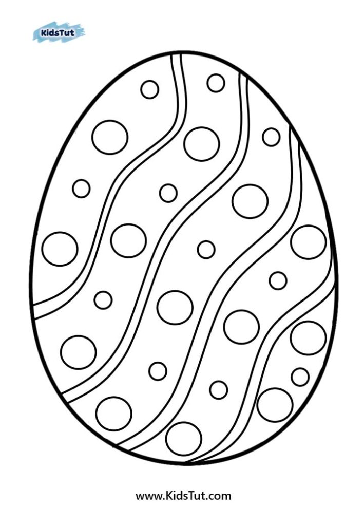 Fun and Easy Easter egg coloring pages for kids