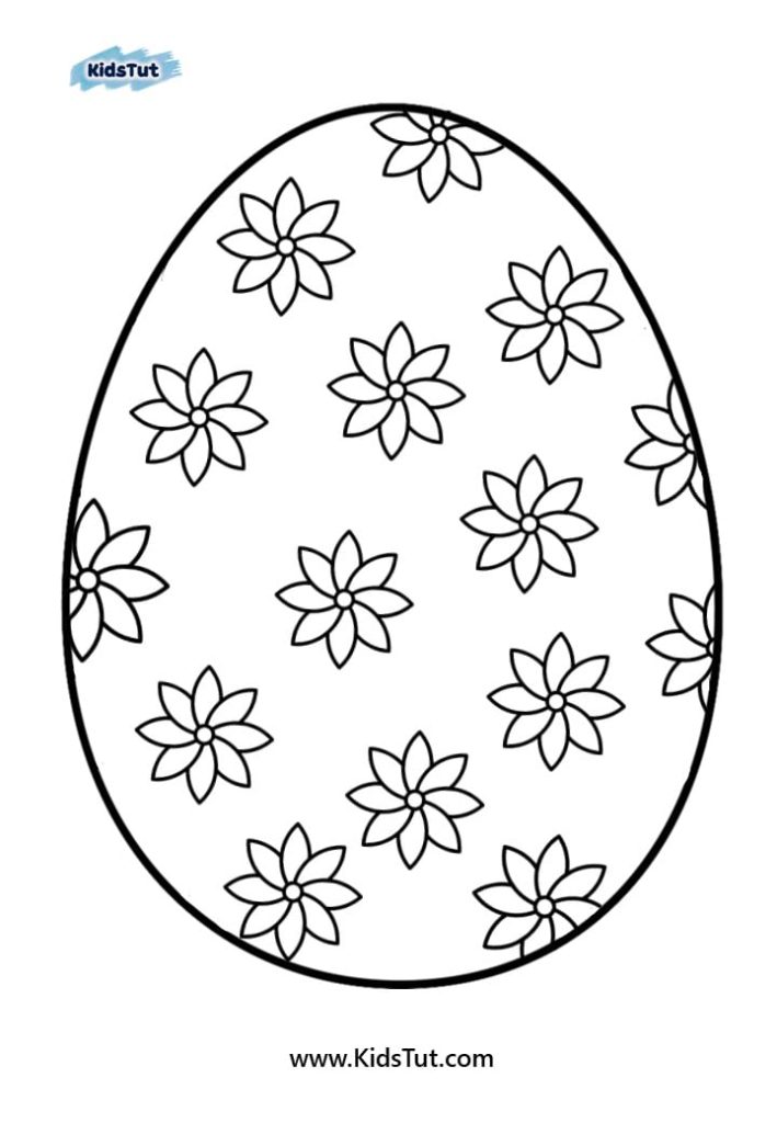 Fun and Easy Easter egg coloring pages for kids