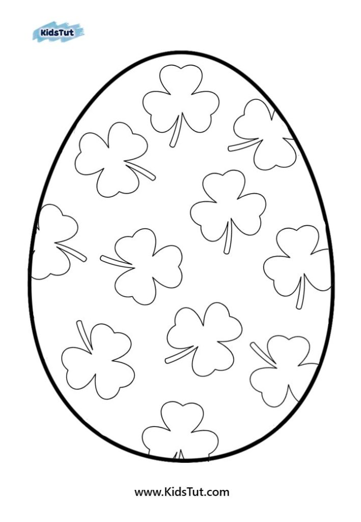 Fun and Easy Easter egg coloring pages for kids