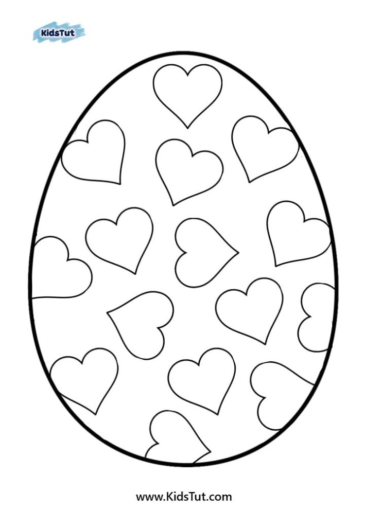 Fun and Easy Easter egg coloring pages for kids