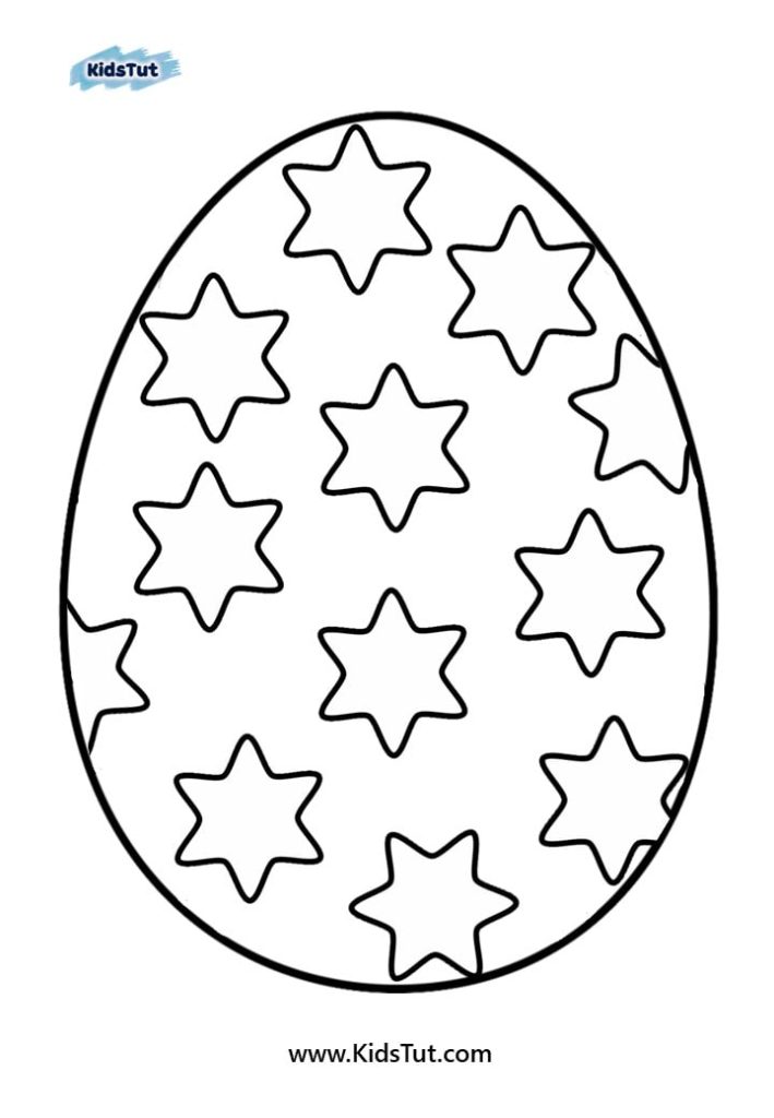 Fun and Easy Easter egg coloring pages for kids