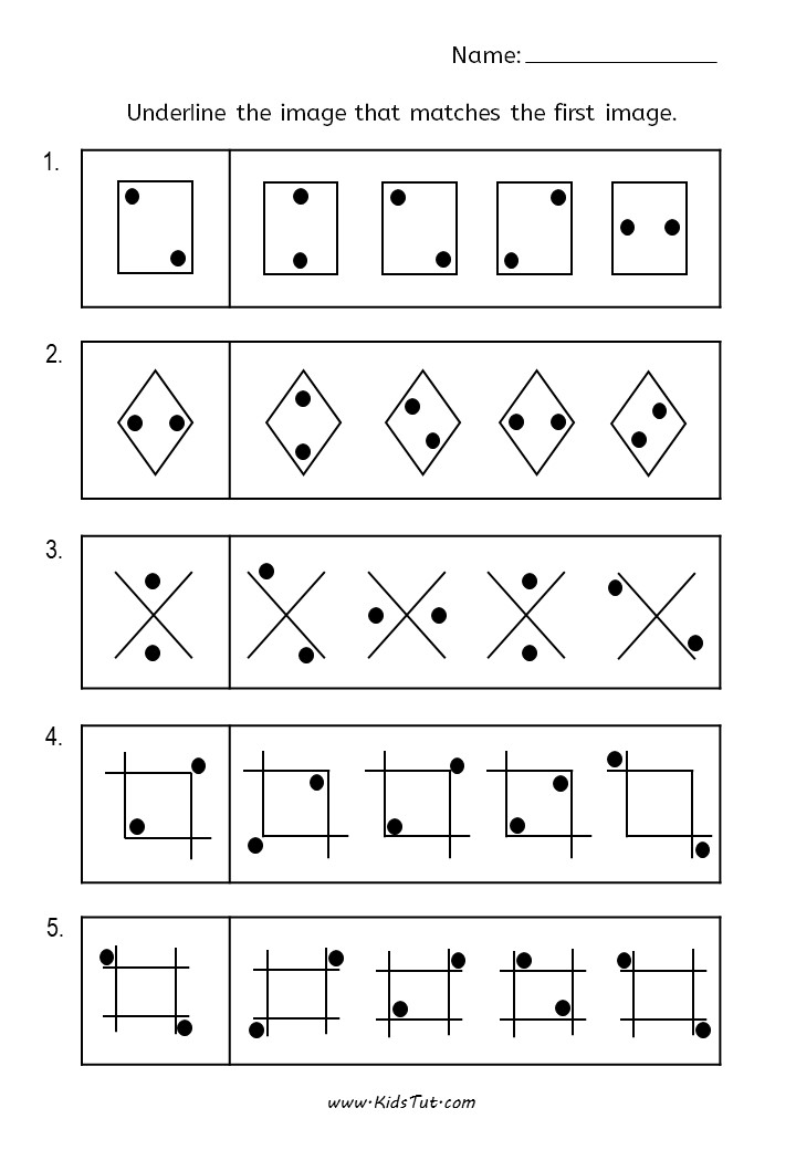 Easy Visual Perception Worksheets for Kids - KidsTut