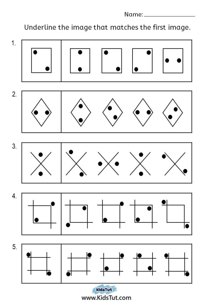 Easy Visual Perception Worksheets for Kids