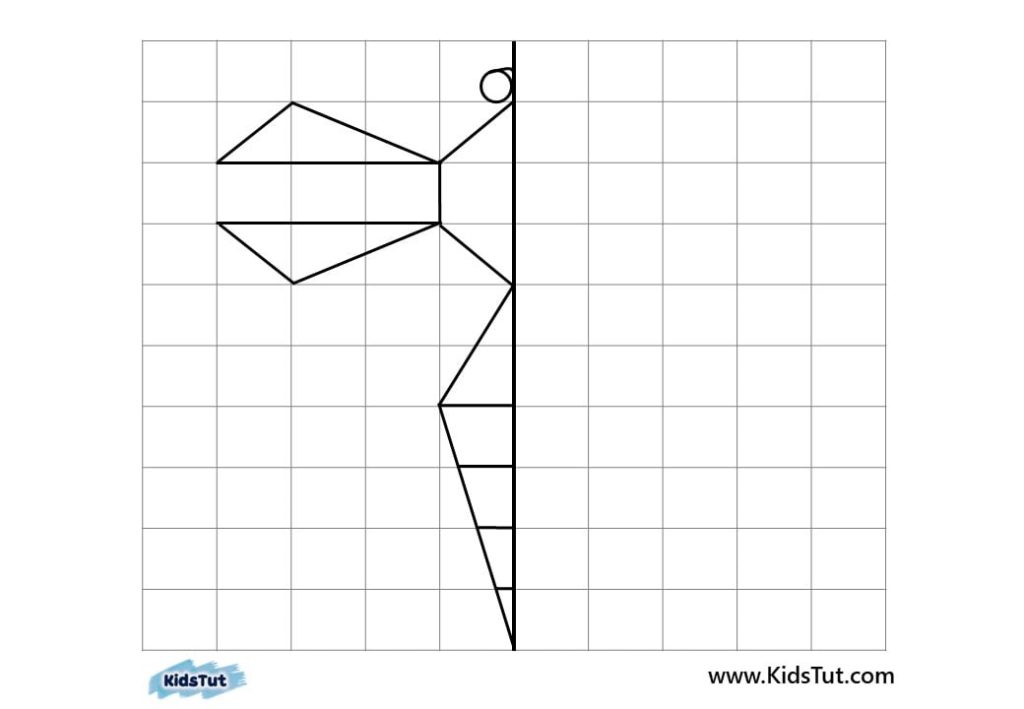 Simple Symmetry Drawing Worksheets for kids