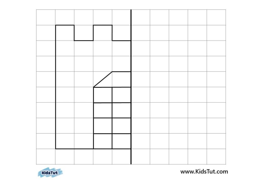 Simple Symmetry Drawing Worksheets for kids