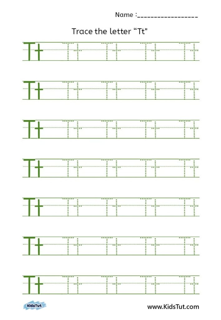 Trace the Letters Worksheets for Kids