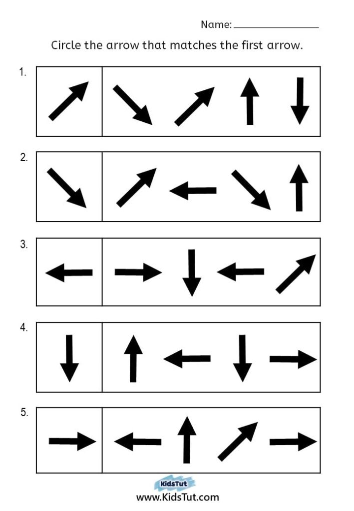 Easy Visual Perception Worksheets for Kids